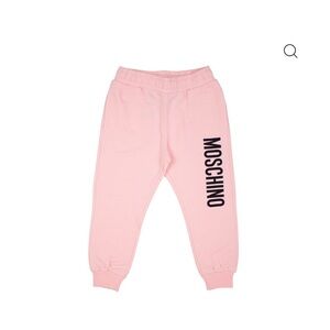 Moschino Kids Light Pink Joggers with Black Logo